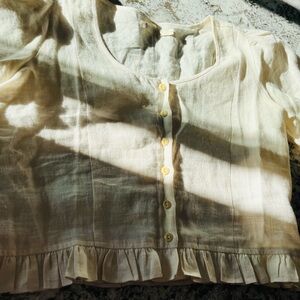 Christy Dawn Cream Button-Up Blouse